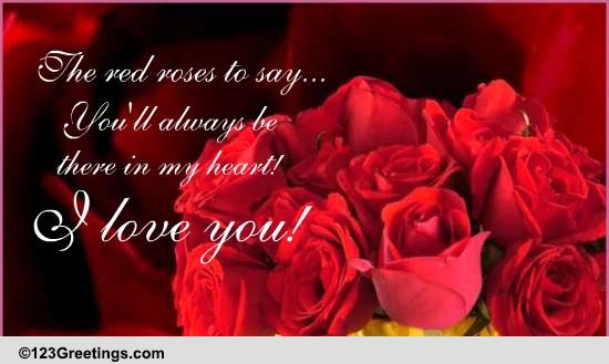 Three Roses For You! Free I Love You eCards, Greeting Cards | 123 Greetings