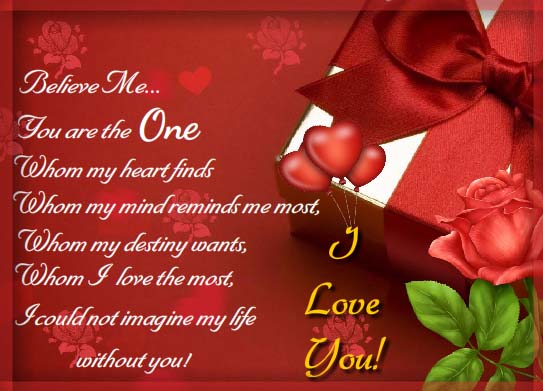 You Are The One I Love The Most! Free I Love You eCards, Greeting Cards ...