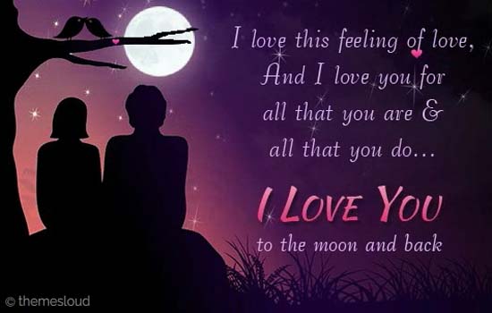 I Love You To The Moon And Back Dear Free I Love You eCards | 123 Greetings