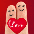 Couple Fingers Saying Love You!