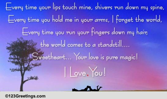 Your Love Is Magical! Free Kiss eCards, Greeting Cards | 123 Greetings