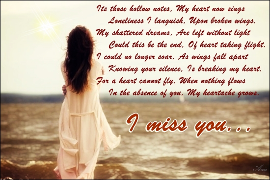 Heart Aches In Your Absence... Free Missing Him eCards, Greeting Cards ...