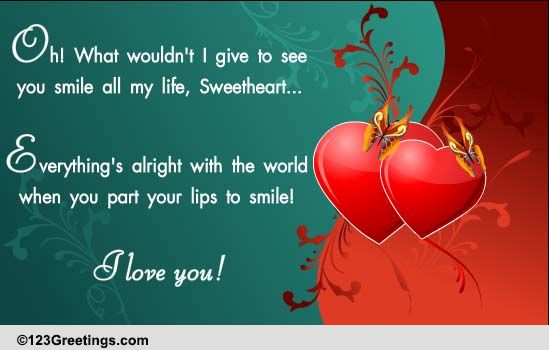 Straight From The Heart... Free For Your Sweetheart eCards | 123 Greetings