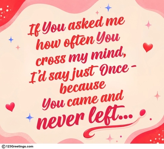 For The One Who Runs Through Your Mind