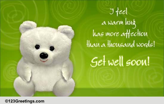 Affectionate Hug! Free Get Well eCards, Greeting Cards | 123 Greetings