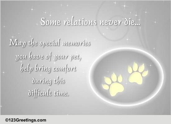 Send Comfort! Free Loss of Pet eCards, Greeting Cards | 123 Greetings