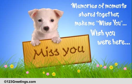 Shared Moments! Free Miss You eCards, Greeting Cards | 123 Greetings