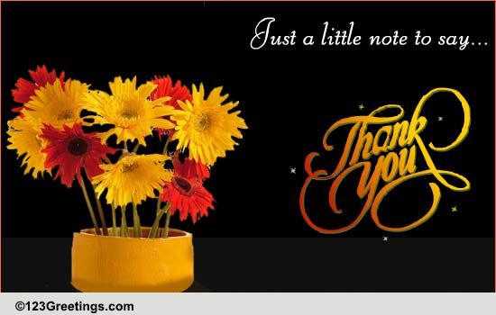 A Tiny Note, Big Thanks!