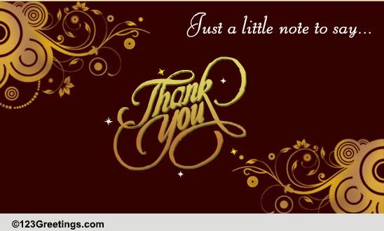 A Warm Thank You Ecard!