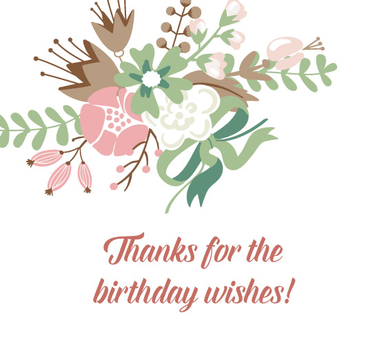 Rustic Floral Thank You Birthday. Free Birthday eCards, Greeting Cards ...