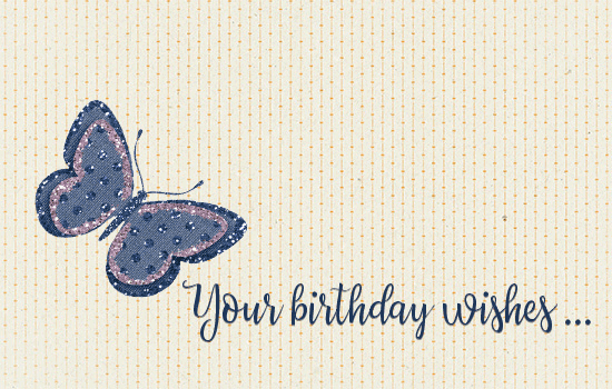 Thank You Birthday Wishes Butterfly.