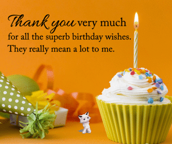 Thanks For All Superb Wishes. Free Birthday Thank You eCards | 123 ...