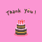 Thank You Birthday Cake.