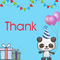 Cute Thank You Wishes With Panda.