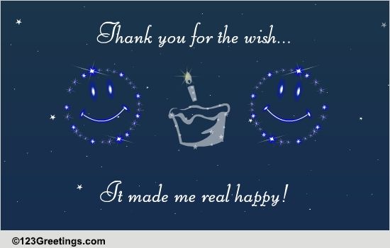 Send Thank You For The Wishes!