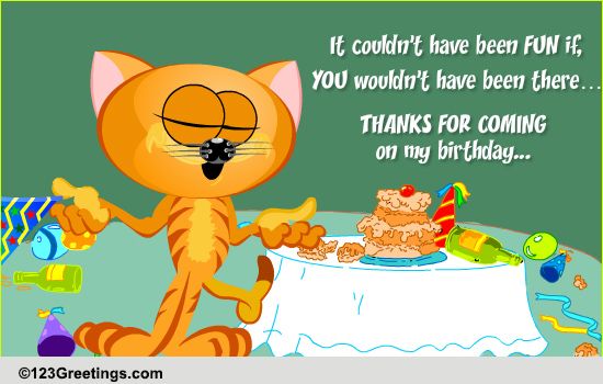 Send Thanks For Making Birthday Fun.