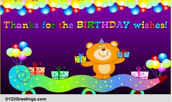 Send Thanks For A Great Birthday!