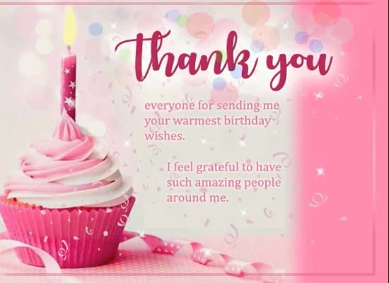 Thank You For Your Warmest Wishes. Free Birthday Thank You eCards | 123 ...