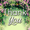Thank You With Garden Flowers Arch.