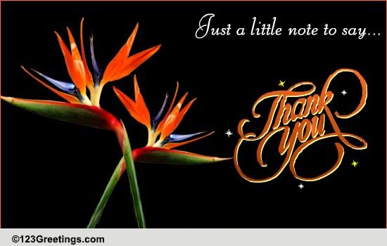 Send A Little Note To Say Thank You.