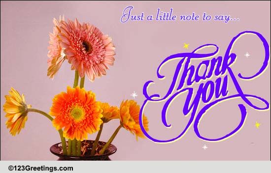 A Lil' Thank You Note From Me. Free Family eCards, Greeting Cards | 123 ...