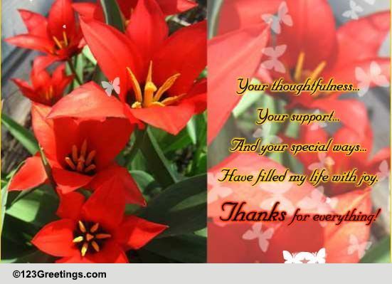 A Heartfelt Thank You Wish! Free Family eCards, Greeting Cards | 123 ...