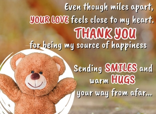 Send Warm Hugs Across The Miles.