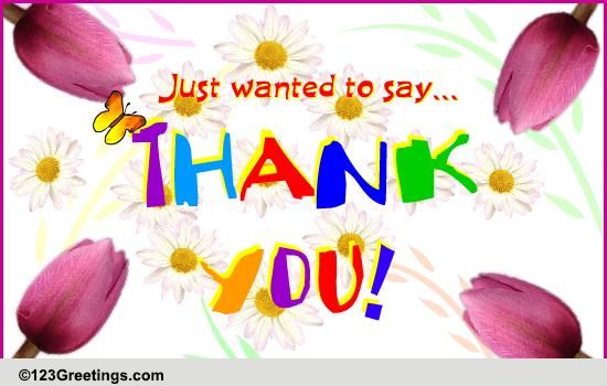 A Floral Thankyou ecard!