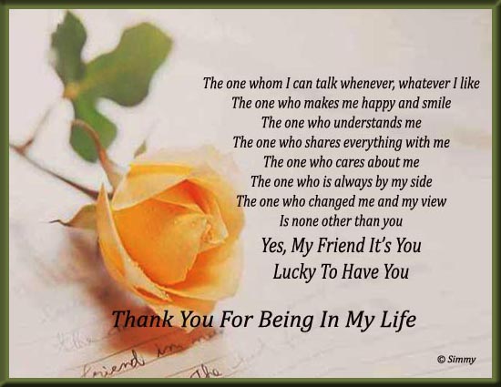 Thank You My Friend... Free Friends eCards, Greeting Cards | 123 Greetings