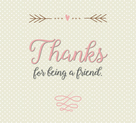 Vintage Floral Thank You For A Friend. Free Friends eCards | 123 Greetings