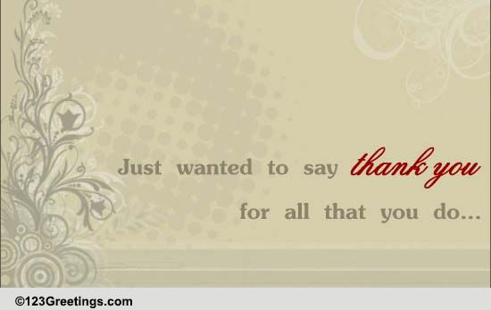 Send Thanks To A Great Friend!