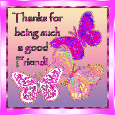 Thank You Friendship Butterflies
