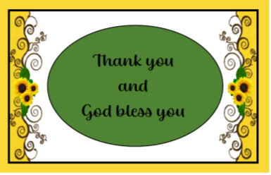 A Simple Thanks With Blessings.