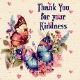 Kindness Thank You With Butterflies.