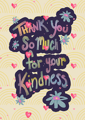 Thank You For Your Kindness Word Art