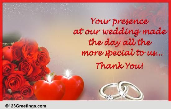 Thank You! Free Wedding & Anniversary eCards, Greeting Cards | 123 ...