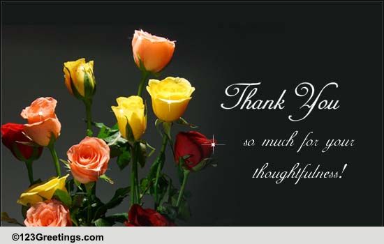 A Thank You Ecard For Warm Wishes.