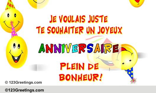 French Anniversaire Cards, Free French Anniversaire eCards | 123 Greetings