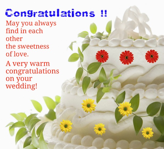 A Sweet Wedding Cake For Sweet Couple. Free ...